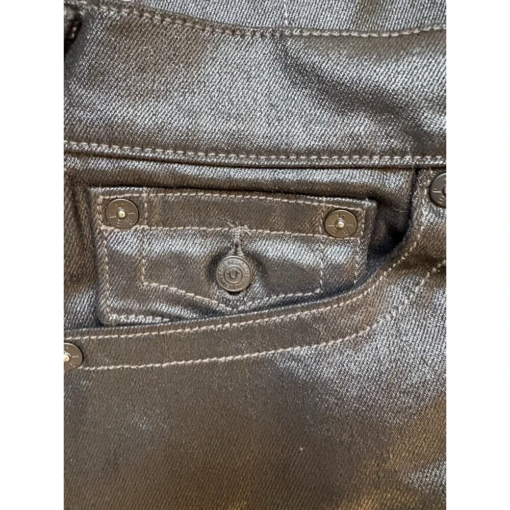 True Religion Men's Geno Coated Relaxed Slim Jeans 33X33